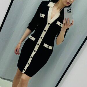 Nwt - JCrew Contrast-trim sweater-dress - size L